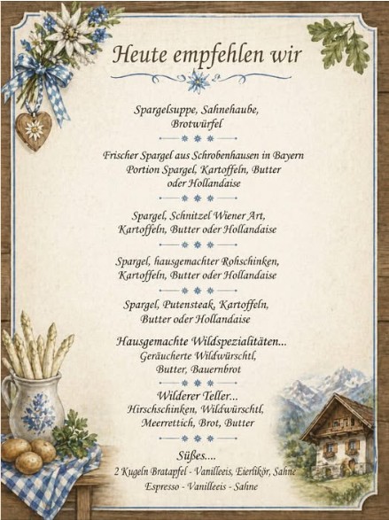 Heute empfehlen wir